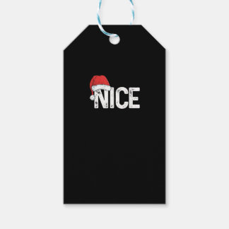 Schöne oder böse passende Weihnachtsdesign lustig Geschenkanhänger