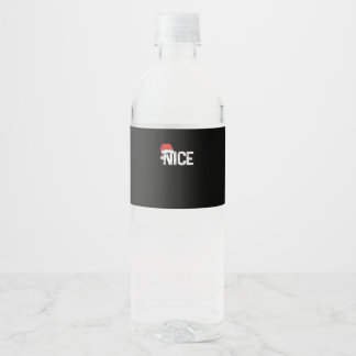 Schöne oder böse passendes Weihnachtsdesign lustig Wasserflaschenetikett