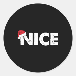 Schöne oder böse Weihnachts-Übereinstimmung Runder Aufkleber