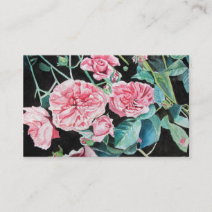 Schöne Old Pink Roses Business Card Visitenkarte