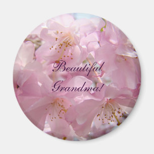 Schöne Oma! Magnet-Geschenke Rosa Baumblüten Magnet