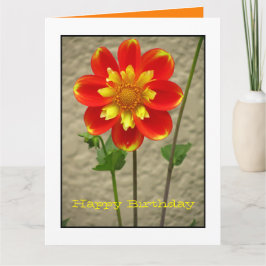 Schöne orange Gelb-Blume Karte