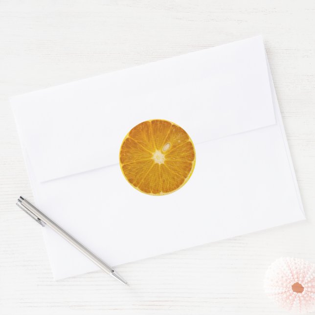 SCHÖNE ORANGE SLICE RUNDER AUFKLEBER (Umschlag)