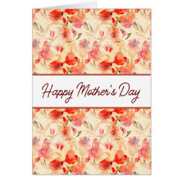 Schöne Orangefarbene Muttertagskarte