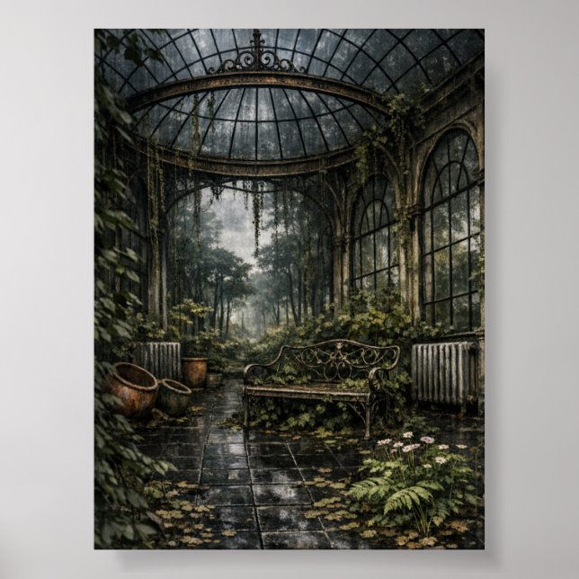 Schöne Orangerie Gewächshaus  Poster (Vorne)