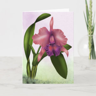 Schöne Orchideen-Grußkarte Karte