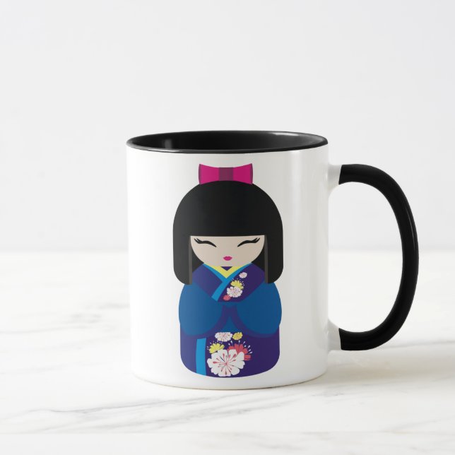 Schöne orientalische chinesische japanische Puppe Tasse (Rechts)