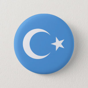 Schöne Ost-Turkestan-Xinjiang-Flagge Button