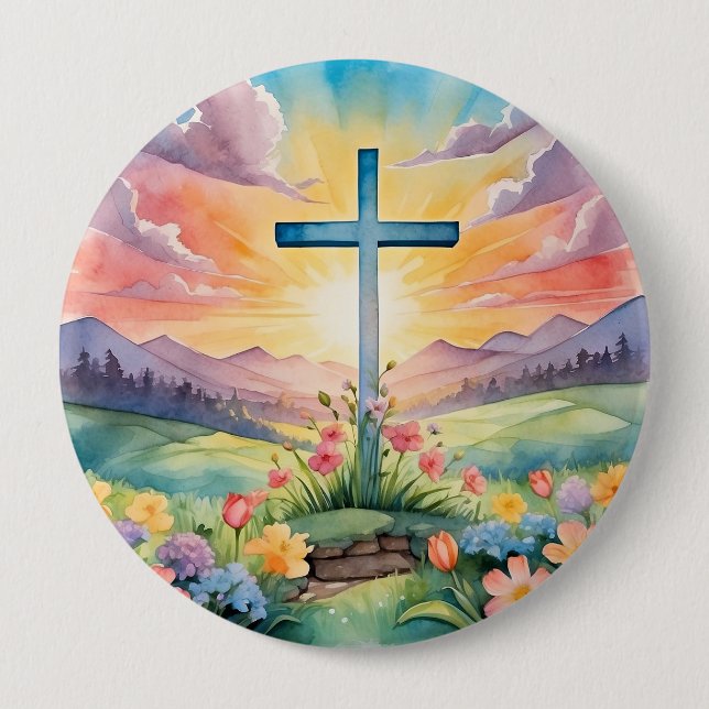Schöne Osterfarben Kunst, Dichtung und Musik Button (Vorderseite)