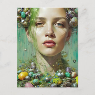 Schöne Ostergöttin Postkarte