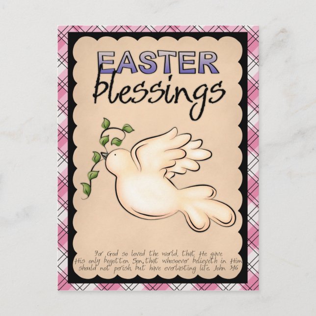 Schöne Ostern-Postkarte Feiertagspostkarte (Vorderseite)