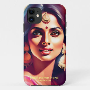 SCHÖNE OSTINDISCHE FRAU GEGENÜBER DIGITALER KUNST Case-Mate iPhone HÜLLE