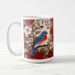 Schöne Östliche Blaumeise Rote Flora Kaffeetasse