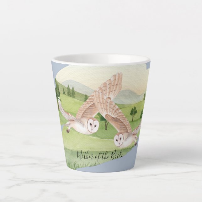 Schöne OWLS-Hochzeit Milchtasse (Vorderseite)