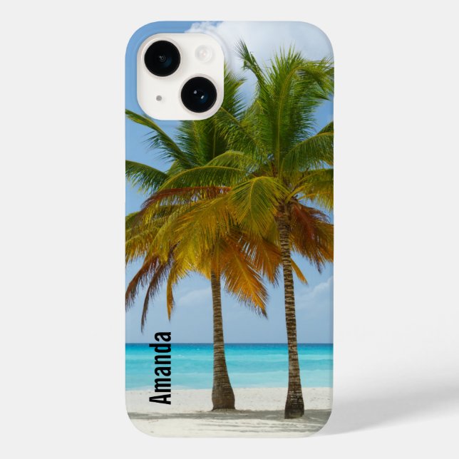 Schöne Palmen an einem tropischen Strand Case-Mate iPhone Hülle (Rückseite)