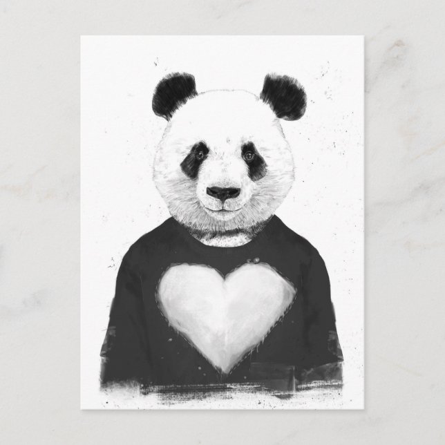 Schöne Panda Postkarte (Vorderseite)