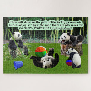 Schöne Panda-Schrift Puzzle Psalms 16:11