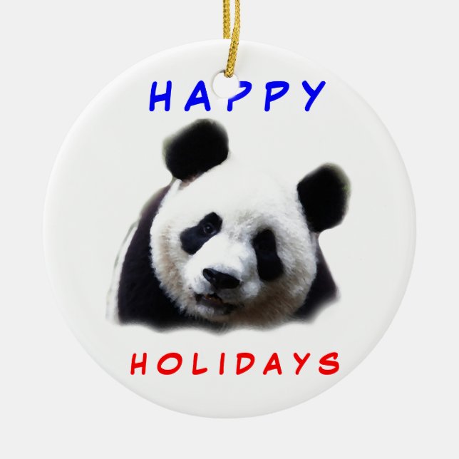 Schöne Panda Weihnachtsbaum Ornament (Vorne)