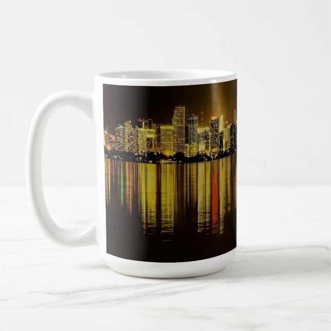 Schöne Panorama Miami Skyline Kaffeetasse (Links)