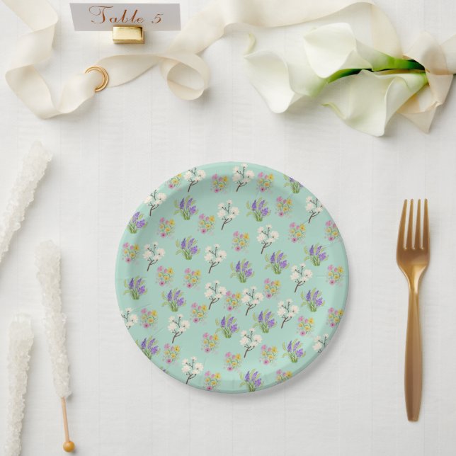 Schöne Papierplatte Pappteller (Hochzeit)