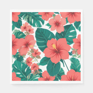 schöne Papierserviette aus Hibiskus-Blume