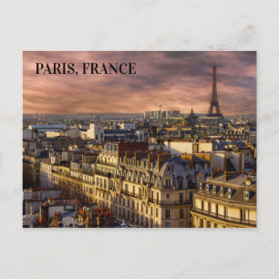 Schöne Pariser Frankreich Skyline Eiffelturm Foto Postkarte