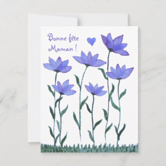 Schöne Partykarte für Aquarelle-Blumenmütter Feiertagskarte