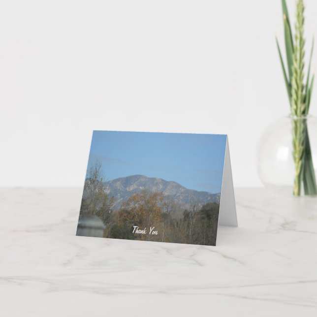 Schöne Pasadena-Berge Leere Dankeskarte (Vorderseite)