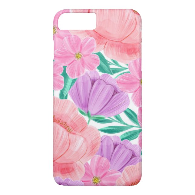 Schöne Pasta Floral Wasserfarbe Case-Mate iPhone Hülle (Rückseite)