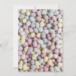 Schöne Pastel Easter Eggs Candies alle Farben Feiertagskarte
