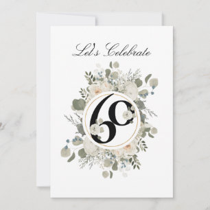 Schöne Pastel Floral 60. JAHRESTAG Einladung
