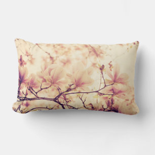 Schöne Pastel Magnolia Blume Lendenkissen