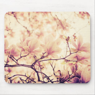 Schöne Pastel Magnolia Blume Mousepad