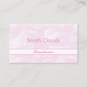 Schöne Pastel Pink Sky Wolken Trendy Girls Style Visitenkarte