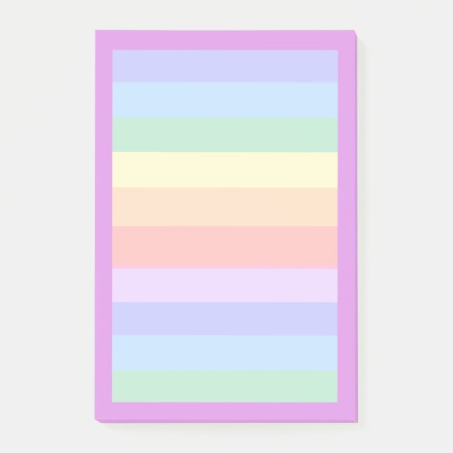 Schöne Pastel Rainbow Background Post-it Klebezettel (Vorderseite)