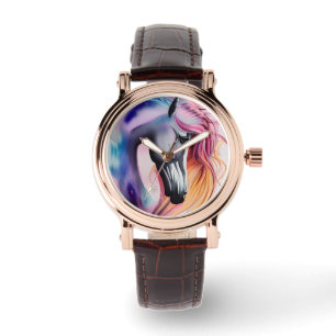Schöne Pastel Unicorn Armbanduhr