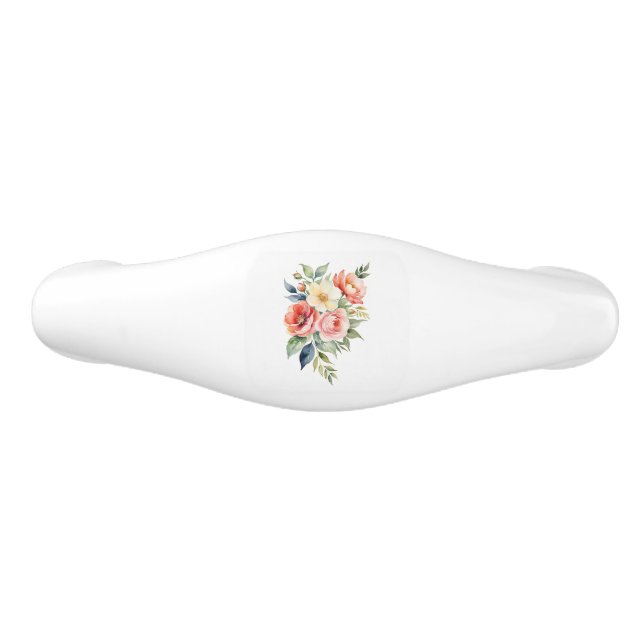 Schöne Pastell-Blumen Keramik Schubladengriff (Vorderseite)