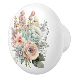 Schöne Pastell Mixed Floral Bouquet Keramikknauf