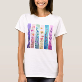 SCHÖNE PASTELL-WILDblumen-PINSELSTRICHE T-Shirt