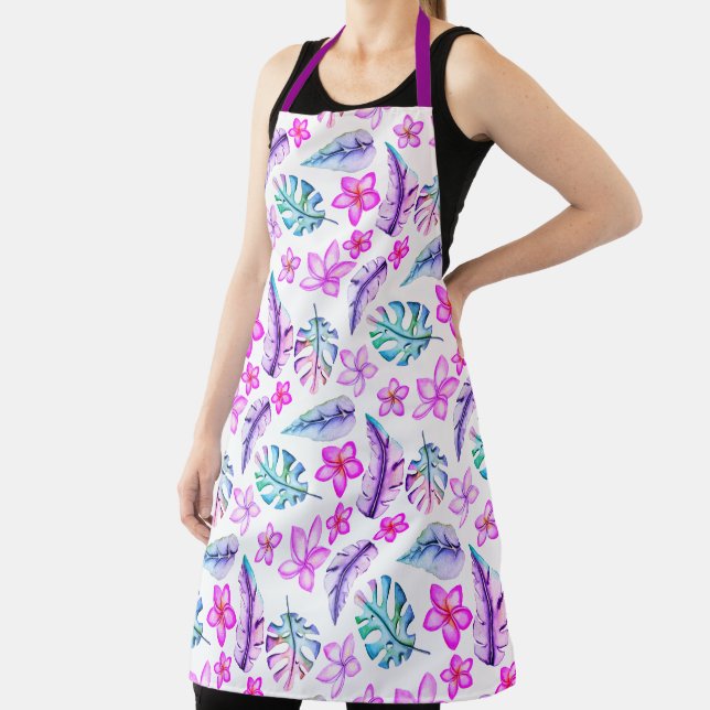 Schöne pastellfarbene Blume und Blätter Schürze (InSitu)