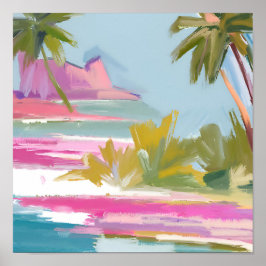 Schöne, pastellfarbene Lagune Poster