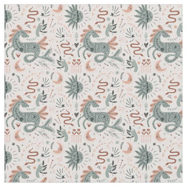 Schöne pastellfarbene Rosa und grünes Muster für s Stoff (Nahaufnahme)