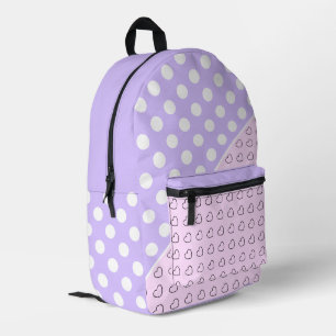 Schöne, pastellfarbene, rosa und lavender Punkte u Bedruckter Rucksack