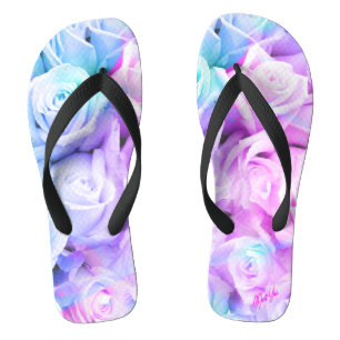 Schöne PastellRosen-mit Blumenbequeme drehen Flip Flops