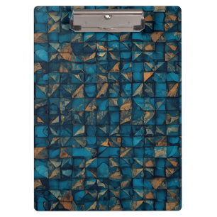 Schöne Patchwork-"Optik" in Dunkel-Teal Klemmbrett