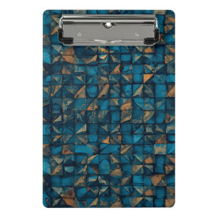 Schöne Patchwork-"Optik" in Dunkel-Türkis Mini Klemmbrett