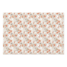 Schöne Peach Red White Floral