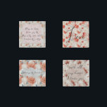Schöne Peach Rote Floral Romantische Hochzeit Steinmagnet<br><div class="desc">Schöne Peach Rot und Weiß Blumen Hochzeit sentimental Romance Liebe personalisieren</div>