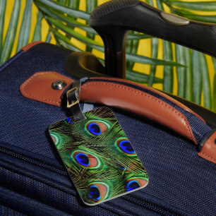 Schöne Peacock Feathers Gepäckanhänger