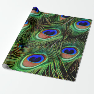 Schöne Peacock Feathers Geschenkpapier